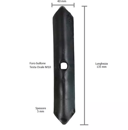 Vomerino a doppia punta 40x5x135